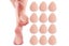 12Pcs Felt Forefoot Cushion Pad Oval Metatarsal Insoles for High Heels-Cuticolor Carousel 1