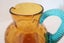 ***VINTAGE AMBER & TURQUOISE BUBBLE GLASS JUG*** Carousel 3