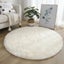 Super Soft Plush Round Rug Mat Fluffy White Carpets For Living Room Home Carousel 2