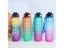 1pc 1000ml Large Capacity Gradient Water Bottle Water Bottle With Straw 1 Litre Carousel 2