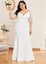 Suzanne lace sleeve v neck wedding dress in Ivory s14 Carousel 2