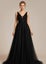 Jillian v neck backless soft tulle wedding dress in black s8 Carousel 1