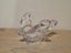 Vintage Princess House Crystal Art Glass Flying Dove Figurine / Dish Carousel 6