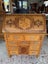 Circa 1950's Solid Rimu Frame With NZ Native Timbers Inlay Drop Front Desk Carousel 3