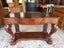 Victorian Solid Mahogany Scroll Legs Console or Hall Table Carousel 1