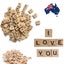 100Pcs Scrabble Letters - Wooden Tiles Art Game Alphabet Learning Words Craft Carousel 1