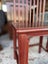 PAIR Circa 1950's Chinese Solid Elm Red Lacquer Chairs Carousel 5