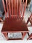 PAIR Circa 1950's Chinese Solid Elm Red Lacquer Chairs Carousel 12