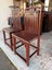 PAIR Circa 1950's Chinese Solid Elm Red Lacquer Chairs Carousel 4