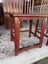 PAIR Circa 1950's Chinese Solid Elm Red Lacquer Chairs Carousel 8