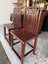PAIR Circa 1950's Chinese Solid Elm Red Lacquer Chairs Carousel 15