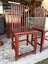 PAIR Circa 1950's Chinese Solid Elm Red Lacquer Chairs Carousel 11