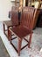 PAIR Circa 1950's Chinese Solid Elm Red Lacquer Chairs Carousel 17