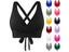 Backless Sexy High Waist Solid Color Swim Top With Bra Pad Carousel 3