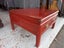A Vintage Chinese Red Lacquer Square Coffee Table with 2 Drawers Carousel 12