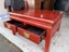 A Vintage Chinese Red Lacquer Square Coffee Table with 2 Drawers Carousel 6