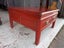 A Vintage Chinese Red Lacquer Square Coffee Table with 2 Drawers Carousel 14