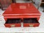 A Vintage Chinese Red Lacquer Square Coffee Table with 2 Drawers Carousel 5