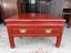 A Vintage Chinese Red Lacquer Square Coffee Table with 2 Drawers Carousel 17