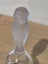 Vintage " Bayel Crystallin" (France) Frosted Owl Crystal Glass Bell Carousel 3