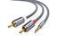 3.5mm Jack To 2 RCA Y Connector Aux Cable For TV PC Speakers Carousel 1