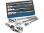 1/4 3/8 1/2 Drive Adjustable Swivel Head Ratchet Set 6 Pcs Carousel 1