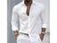 Men's White Casual Stretch Long Sleeve Shirt Carousel 2