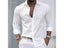 Men's White Casual Stretch Long Sleeve Shirt Carousel 1