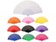 Folding Fan For Weddings Travel Party Plastic Cloth Fabric Carousel 2