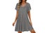 Women Summer Short Sleeve T-shirt Dress Round Neck Swing Carousel 5
