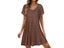 Women Summer Short Sleeve T-shirt Dress Round Neck Swing Carousel 6