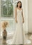 Jara Ivory Fit and Flare Wedding Gown with Train Size 10 Carousel 1