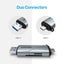 Unitek 2-in-1 SD 3.0 Card Reader - Space Grey Dual USB-A & USB-C Connectors - Carousel 2