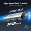 Unitek 2-in-1 SD 3.0 Card Reader - Space Grey Dual USB-A & USB-C Connectors - Carousel 5