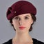 French Berets Caps For Women Fashion 100% Wool Felt Fedora Hat Winter Blu Carousel 6