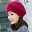 fur Ski Cap hat winter rabbit fur Ski Cap hat female Beanie with one piec Carousel 1