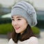 fur Ski Cap hat winter rabbit fur Ski Cap hat female Beanie with one piec Carousel 4