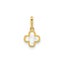 10k Yellow Gold Mother of Pearl Clover Cross Pendant, 7x7mm Carousel 1