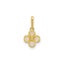 10k Yellow Gold Mother of Pearl Clover Cross Pendant, 7x7mm Carousel 3