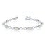 10K White Gold Oval Opal Stones And Diamonds Infinity Tennis Bracelet, 7" Carousel 1