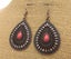 Pink, Green, Cream & Copper Tone Teardrop Earrings Carousel 1