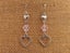 Double Heart & Pink Bead Silver Tone Earrings Carousel 3