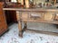 Vintage Solid French Oak Hall Table with Wrought Iron Details Carousel 13