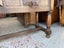 Vintage Solid French Oak Hall Table with Wrought Iron Details Carousel 14