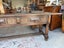 Vintage Solid French Oak Hall Table with Wrought Iron Details Carousel 7