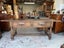 Vintage Solid French Oak Hall Table with Wrought Iron Details Carousel 3