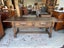 Vintage Solid French Oak Hall Table with Wrought Iron Details Carousel 18