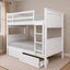 Emilia Solid Hardwood King Single Bunk Bed with Mattresses – White Carousel 2