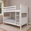 Emilia Solid Hardwood King Single Bunk Bed with Mattresses – White Carousel 1