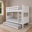 Emilia Solid Hardwood King Single Bunk Bed with Mattresses – White Carousel 3